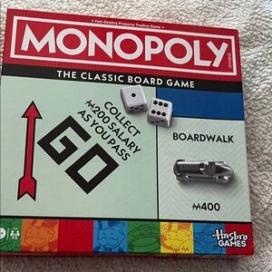 Hasbro Monopoly Classic Board Game - Red & Light Green